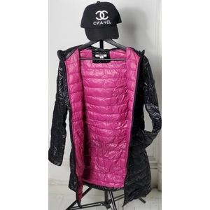 DKNY MIDI HOODED DOWN COAT